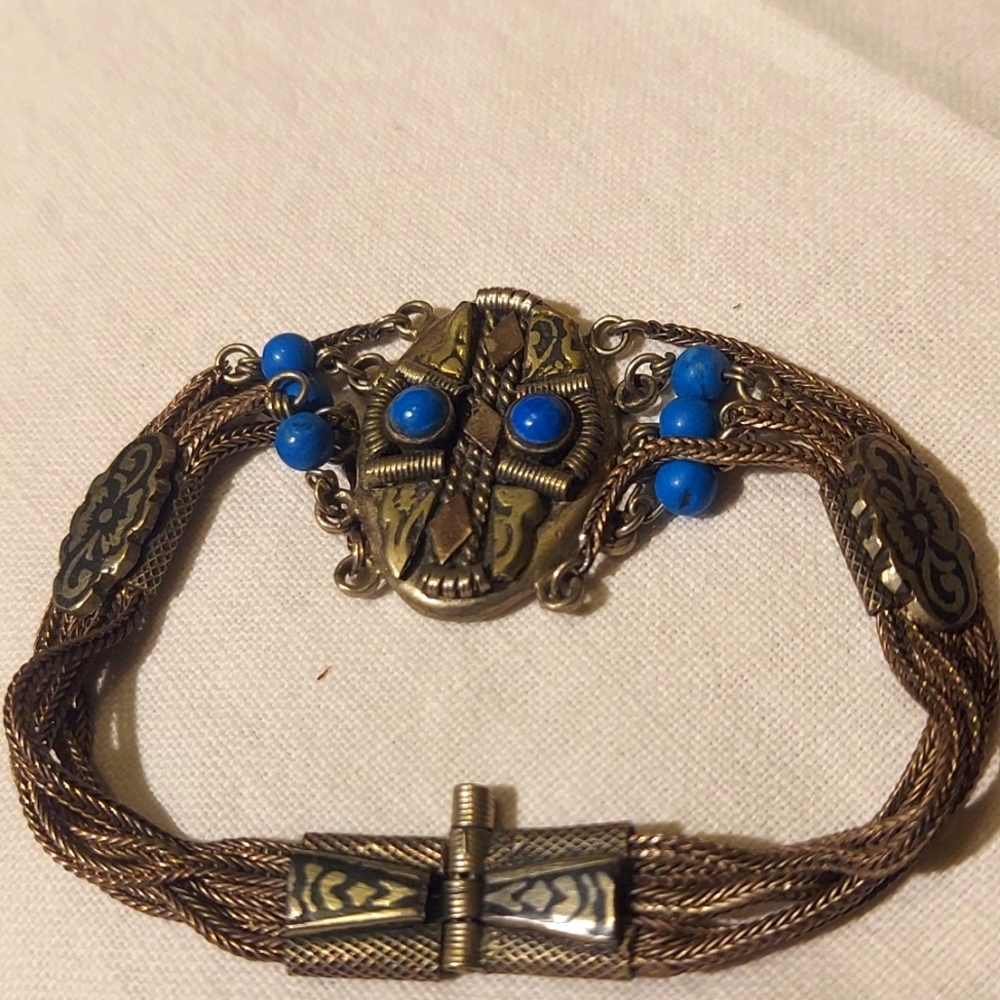 20th Century Eastern European Marked 800 with Lapis Lazuli stones - Picture 2 of 6